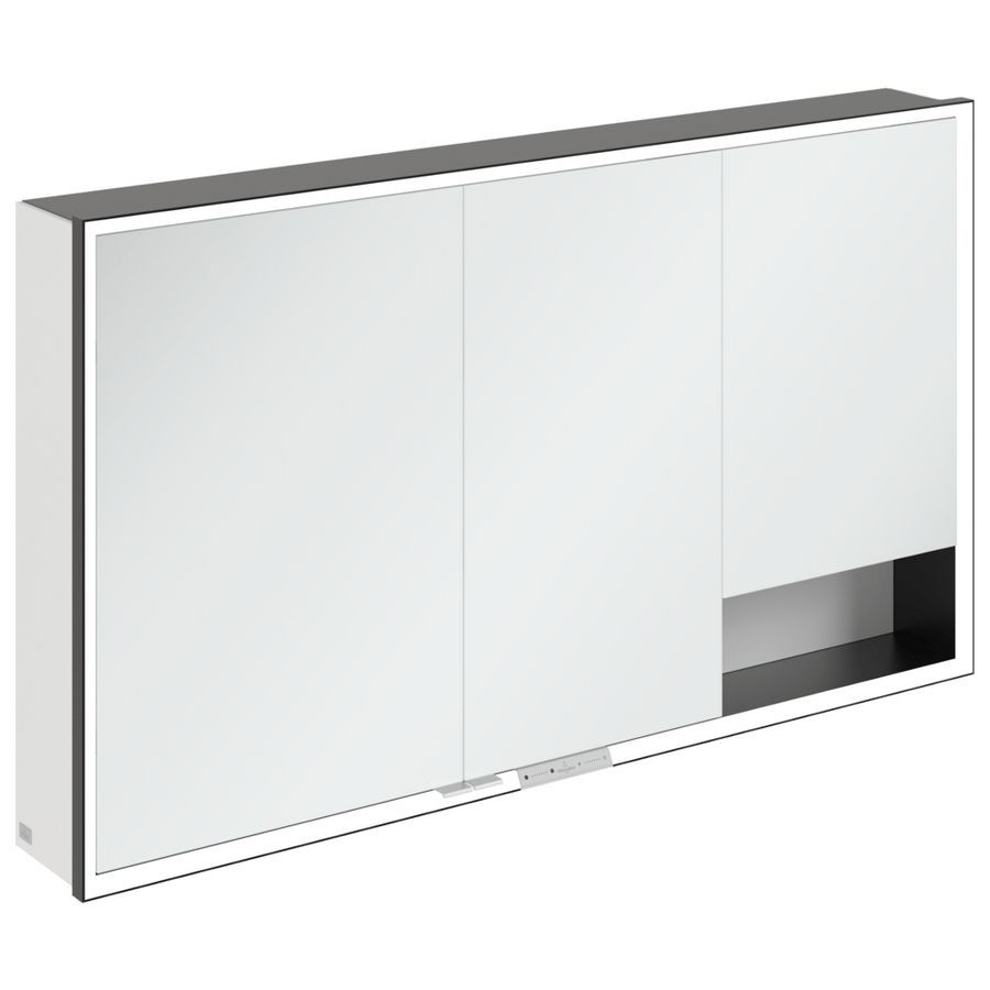 Opbouw Spiegelkast My View+ 1300x750x168mm Pure White