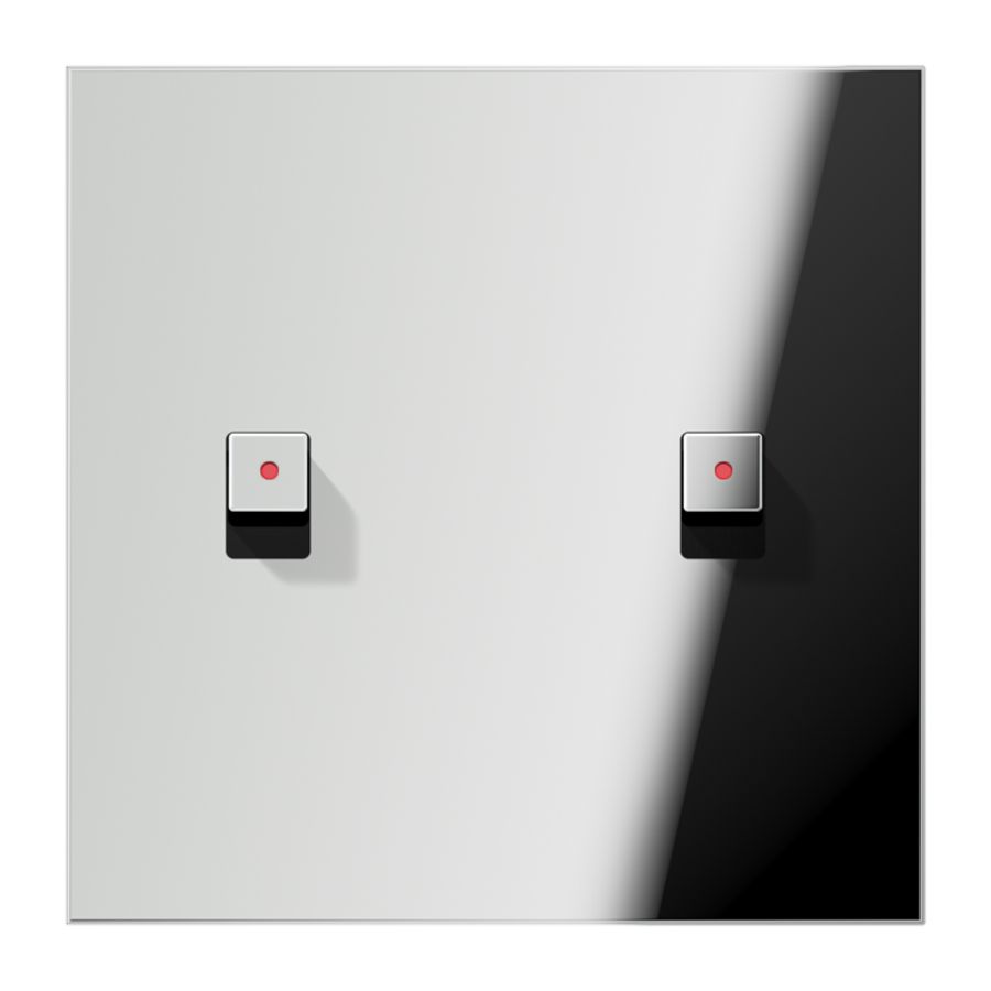 Afdekking LS1912 glans chroom2 hevel kubus&lens