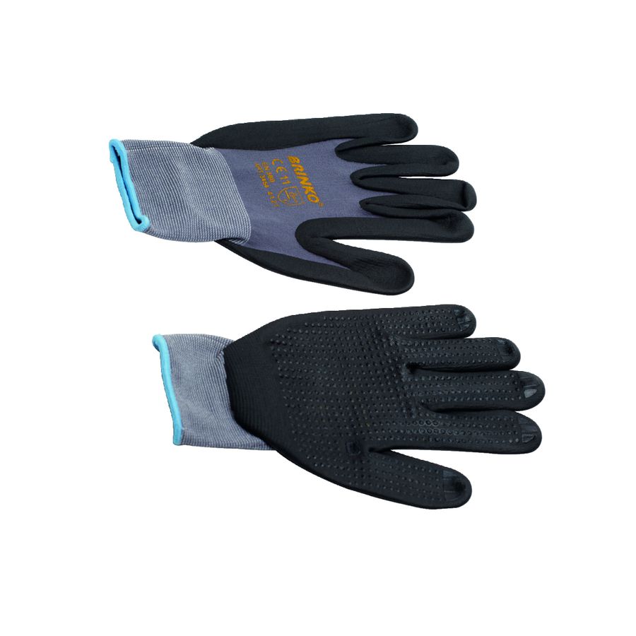 Veiligheidshandschoenen nitril-coating ademend zwart maat 11