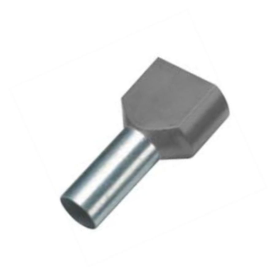 Zak a 100st. Adereindhuls dubbel grijs 0,75mm²/8