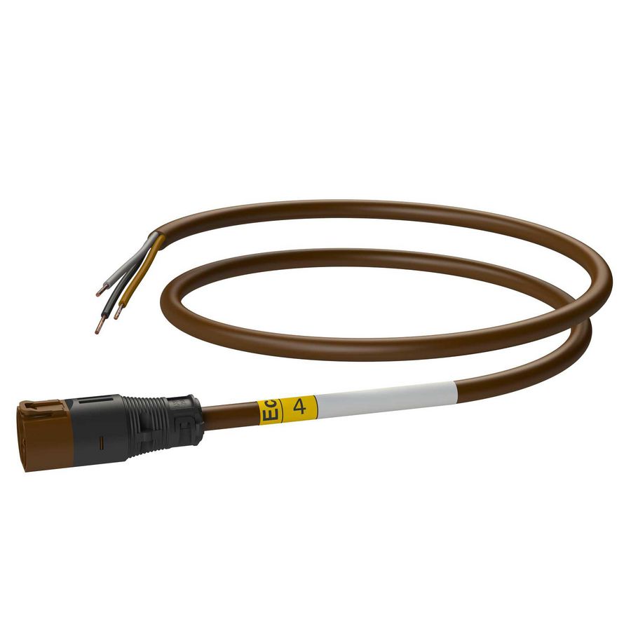 Patchkabel Male-open 4m 3x1,5 bruin Eca VVE=10
