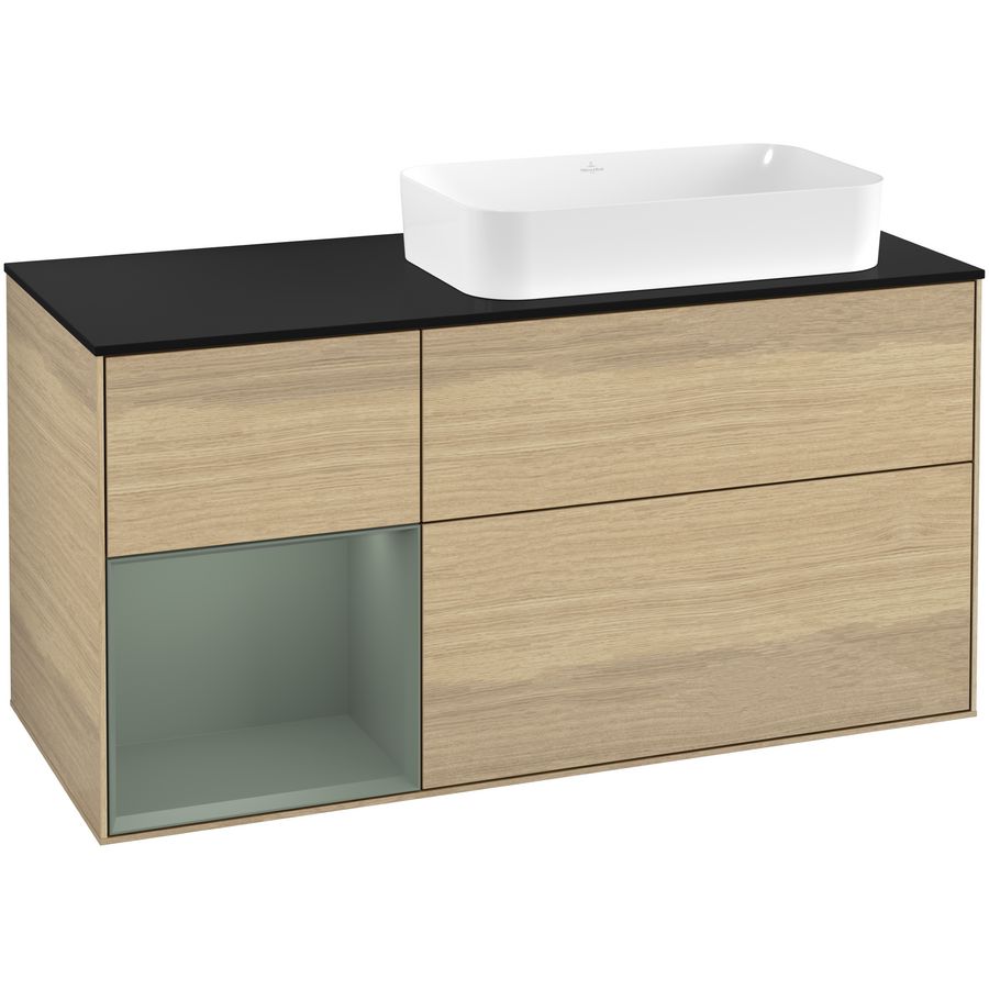 Wastafelonderkast Finion 1200x603x501mm Oak Veneer F682GMPC