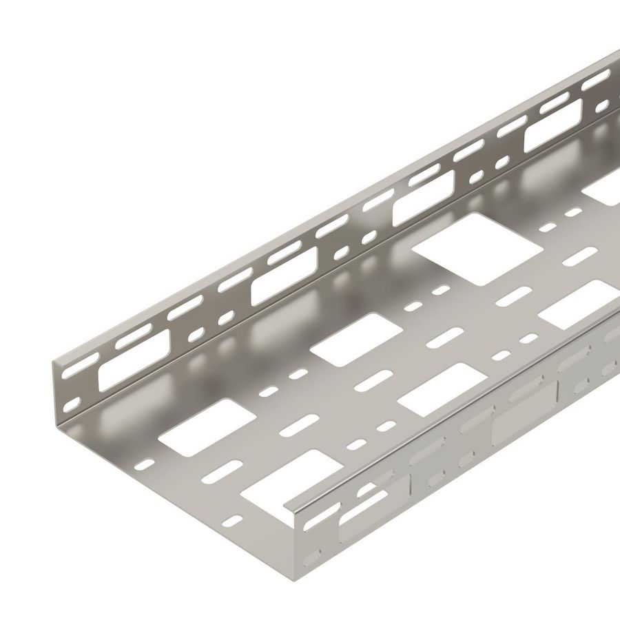 Lengte a 3m. AZ-kanaal geperforeerd 50x200 rvs A2 1.4301