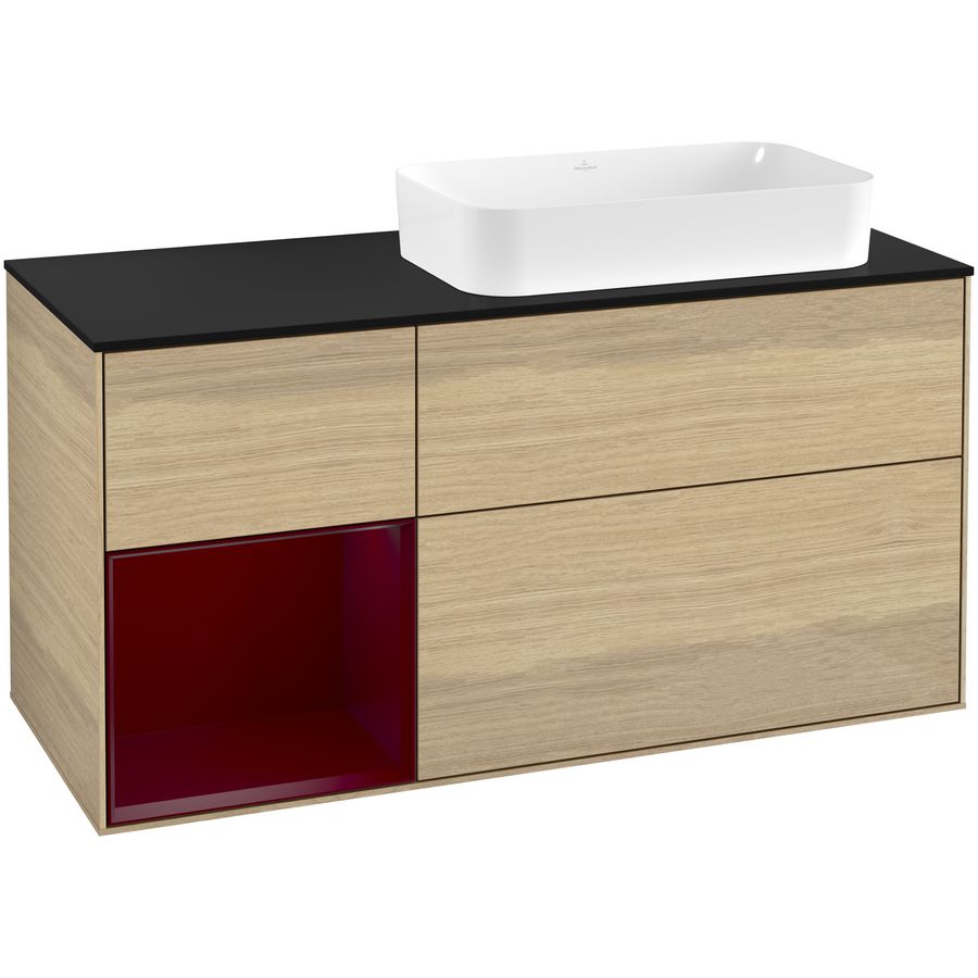 Wastafelonderkast Finion 1200x603x501mm Oak Veneer F682HBPC