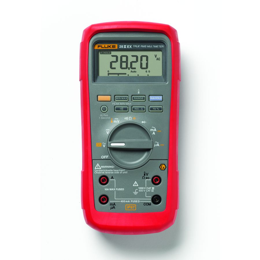 TRMS EX multimeter met meetsnoeren en klemmen