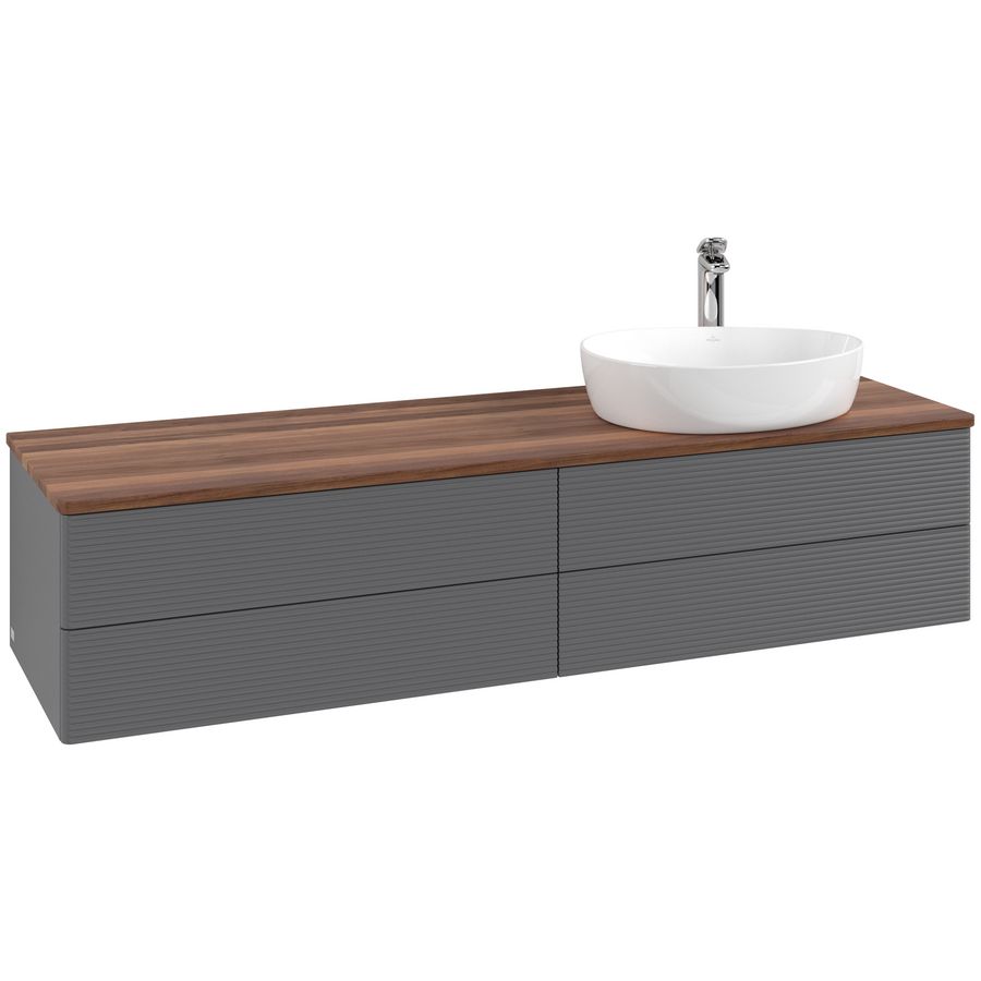 Wastafelonderkast Antao 1600x360x500mm Antr. Matt Lacquer K27152GK