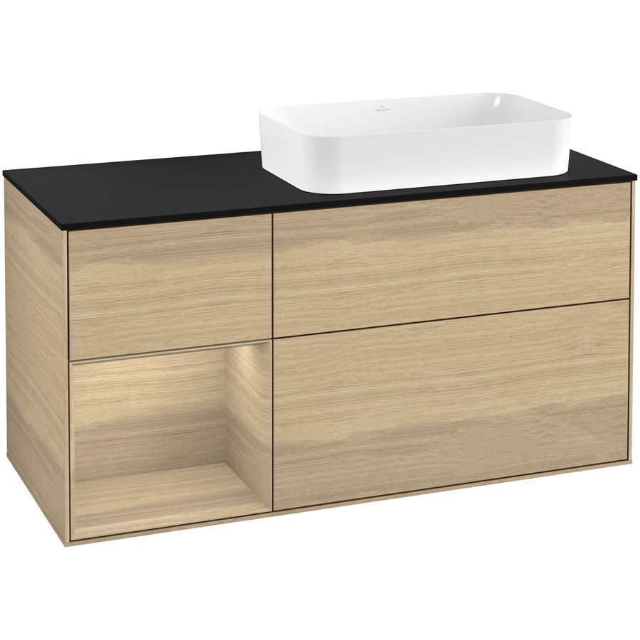 Wastafelonderkast Finion 1200x603x501mm Oak Veneer F682PCPC