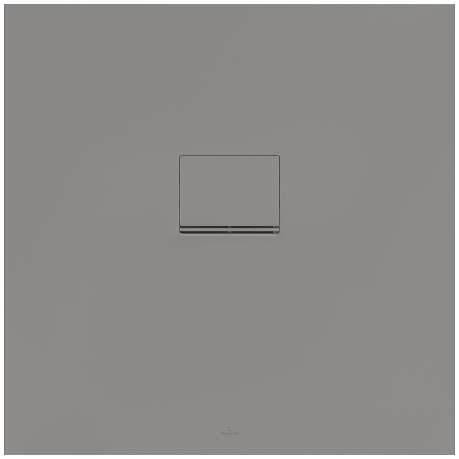 Douchebak Squaro Superfl. 900x900mm Quaryl met afvoerkap grijs