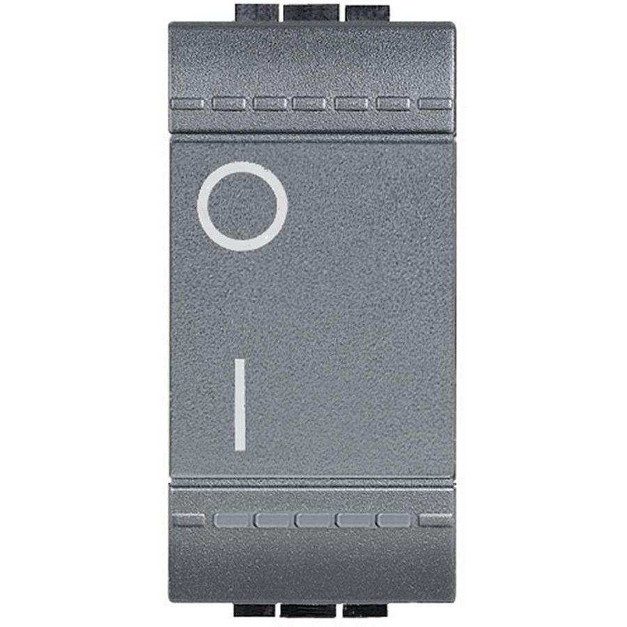Schakelaar 2-polig 1 module antraciet Livinglight