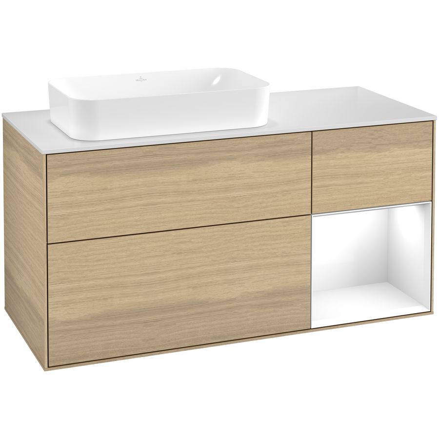 Wastafelonderkast Finion 1200x603x501mm Oak Veneer F691GFPC