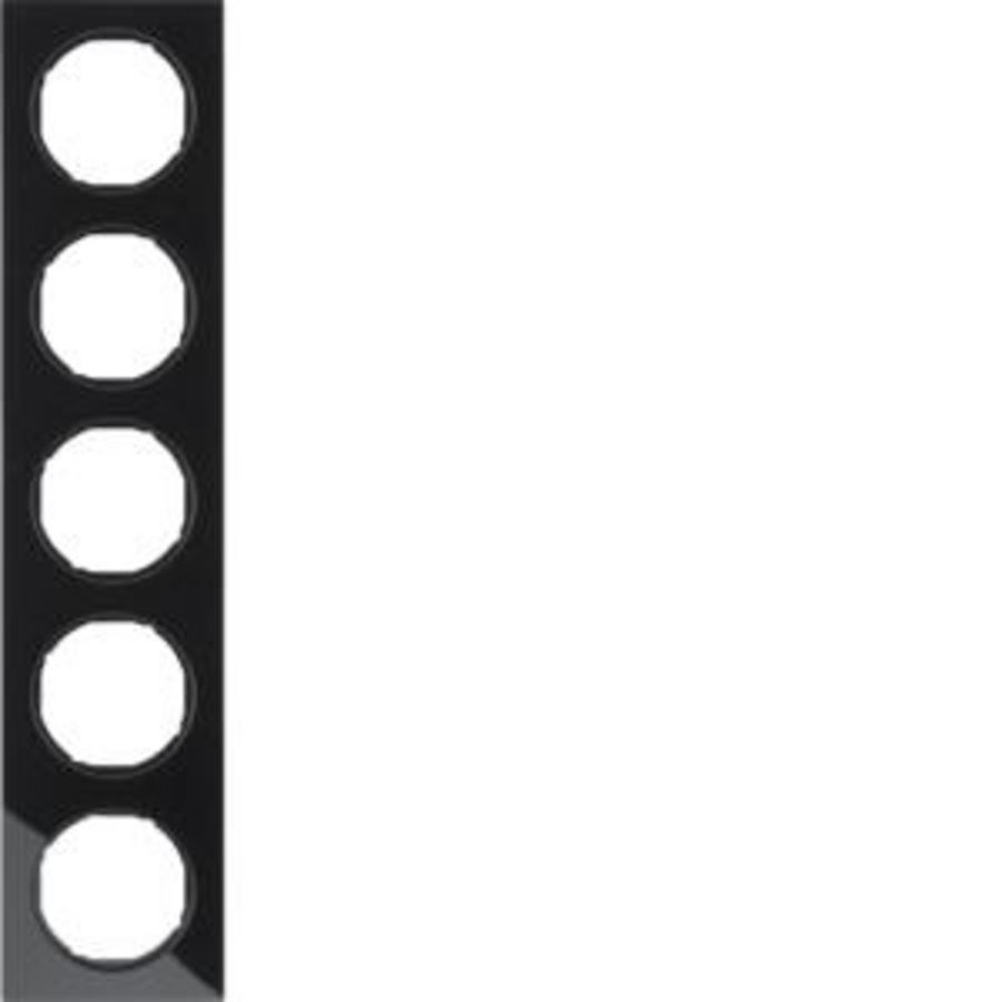 Afdekraam 5-v berker R.3 Glas zwart