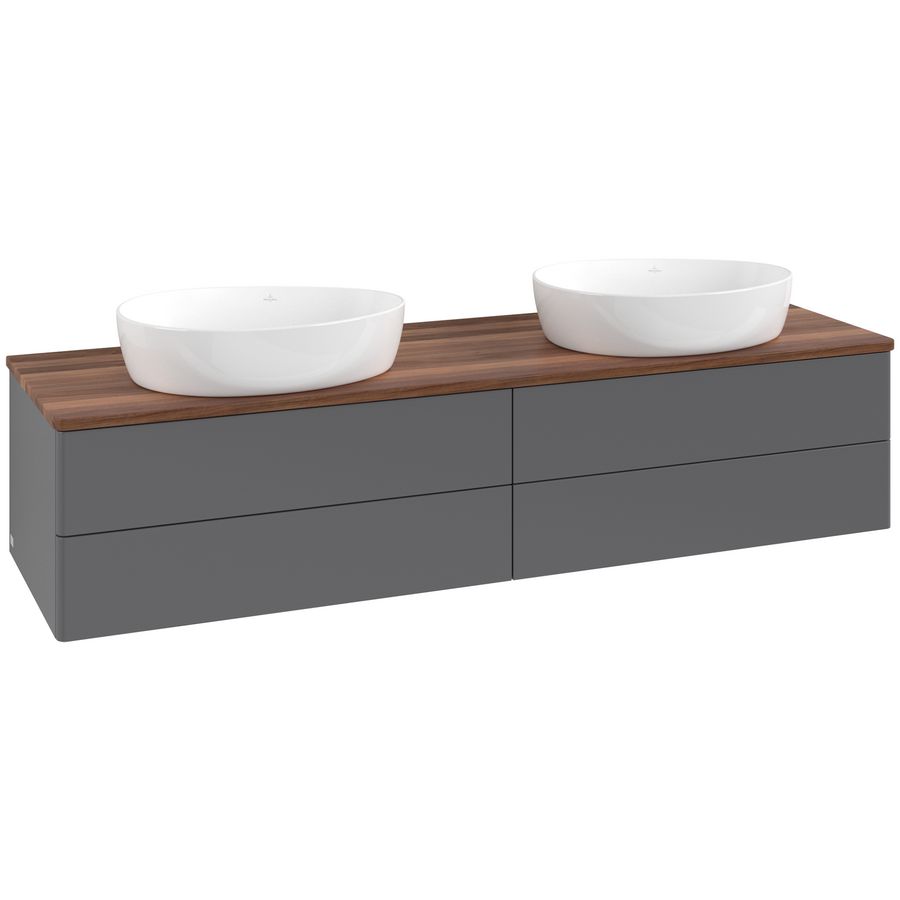 Wastafelonderkast Antao 1600x360x500mm Antr. Matt Lacquer K28012GK