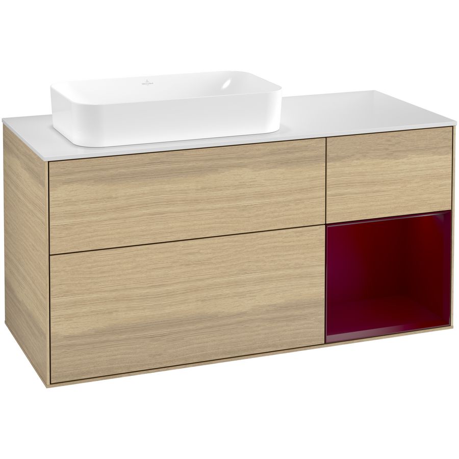 Wastafelonderkast Finion 1200x603x501mm Oak Veneer F691HBPC
