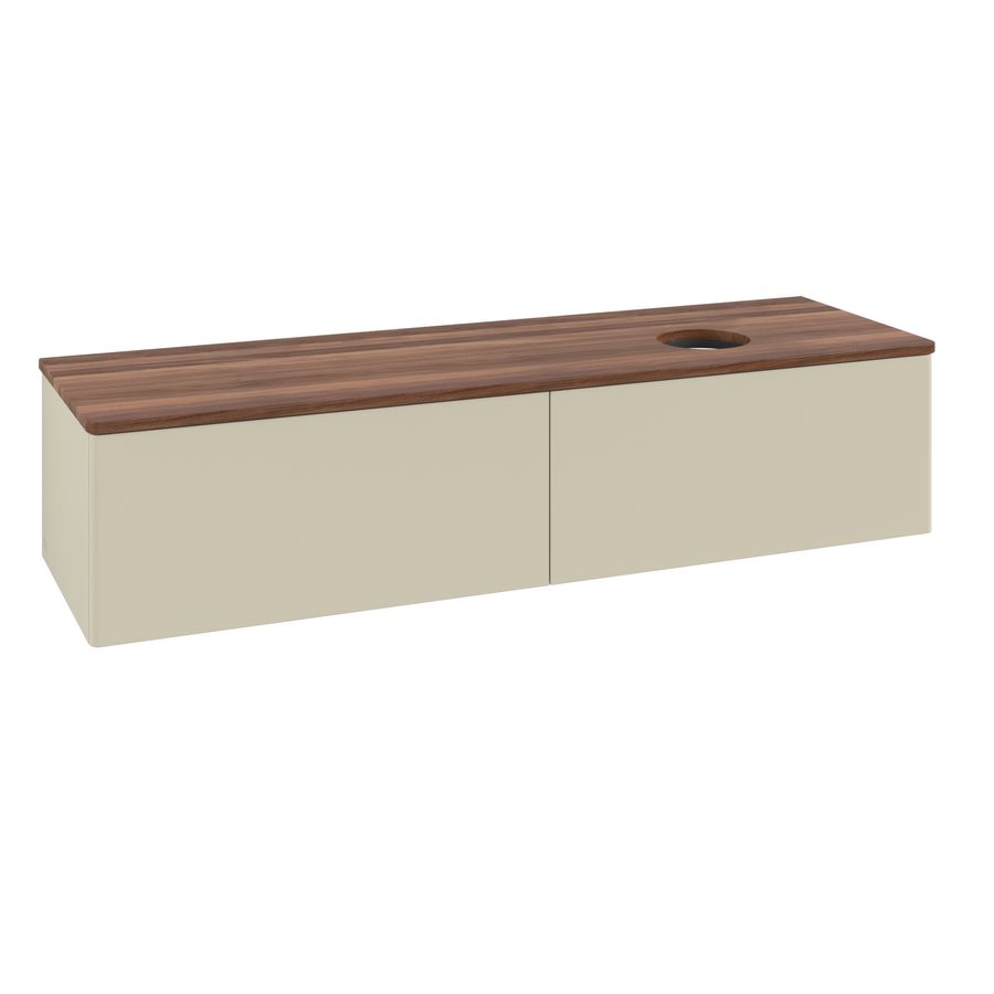 Wastafelonderkast Antao 1600x360x500mm S.Grey Matt Lacquer K38012HJ