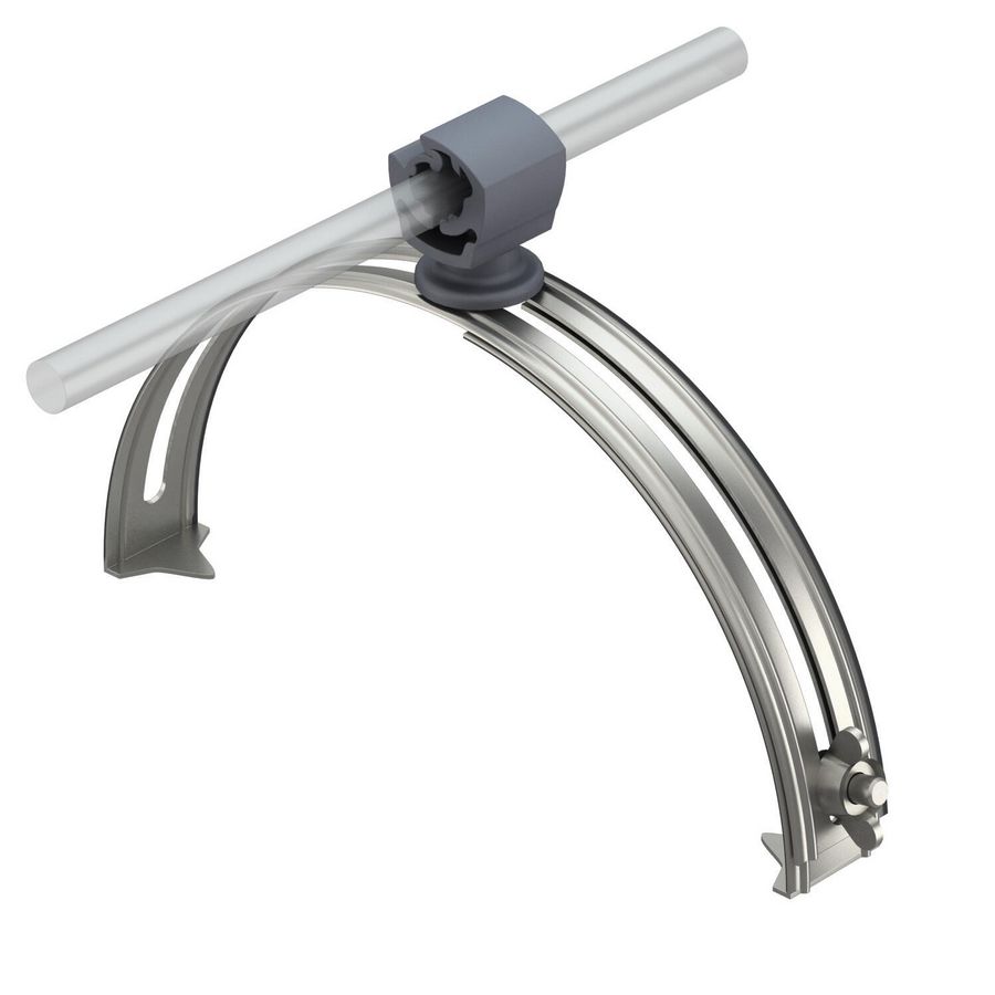 Dakleidinghouder 8mm rvs A2 1.4301 VVE=20 5202515