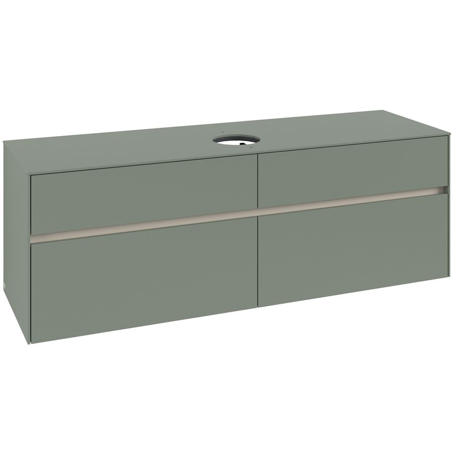Wastafelonderkast Collaro 1600x548x500mm Soft Green C049B0AF
