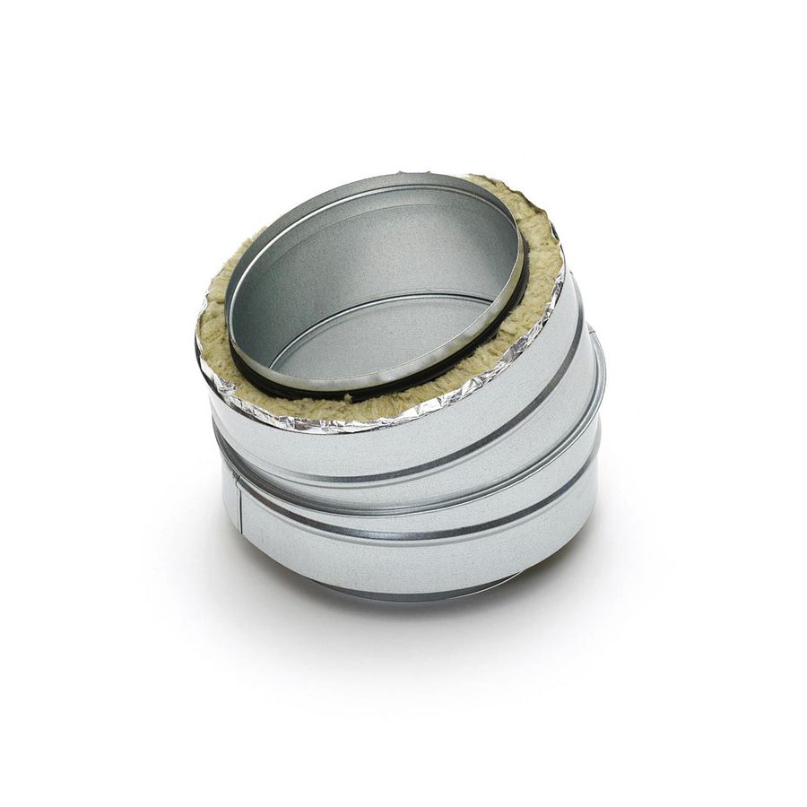 Segmentbocht RBI1 geisoleerd 15° 125mm vv KEN-LOK