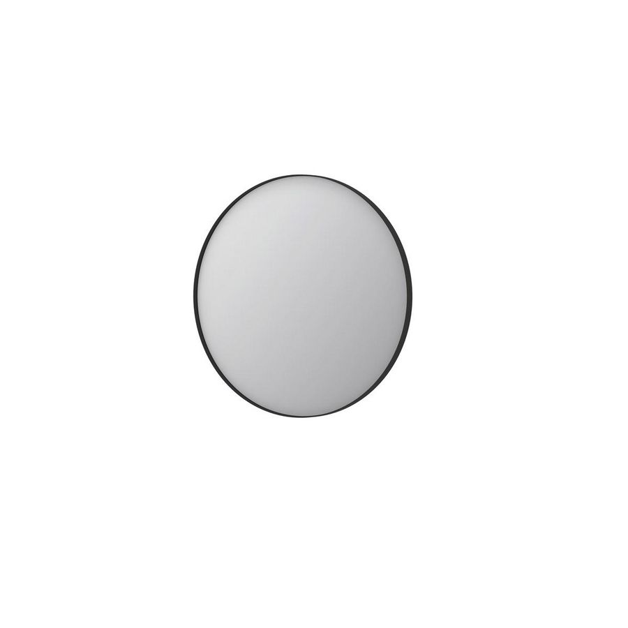 Spiegel PROLINE ROUND FRAMED mat zwart kader Ø80cm