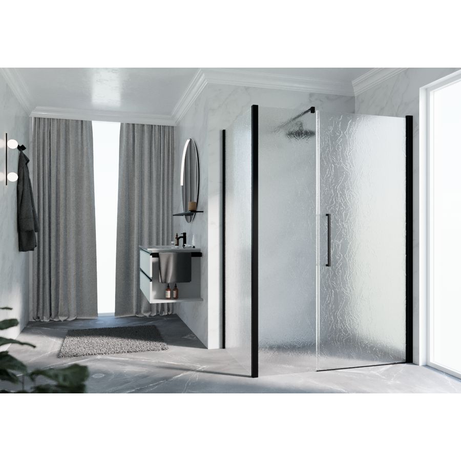 Draaideur Y2GFL 1070-1110x2000mm zwart aqua