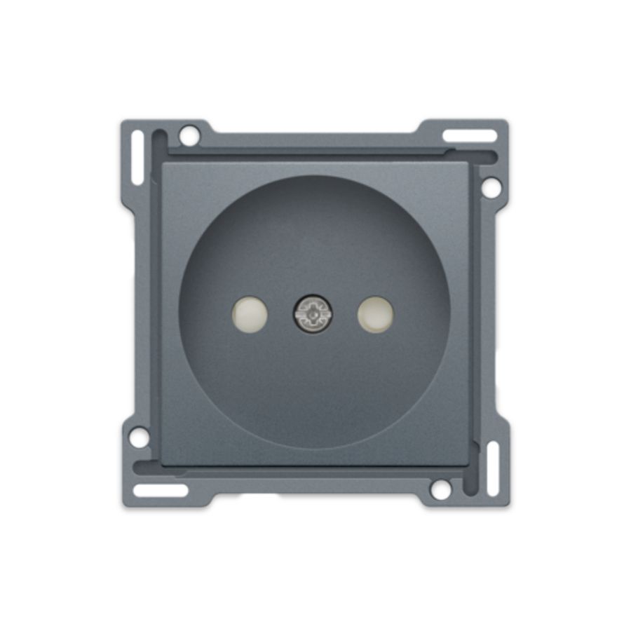 Afwerkingsset stopcontact z. aarding met besch.afsl. blue gr
