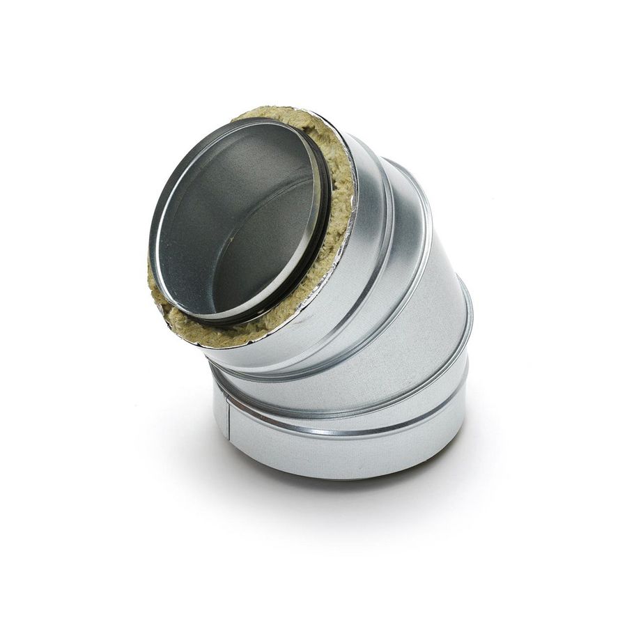 Segmentbocht RBI3 geisoleerd 30° 125mm vv KEN-LOK