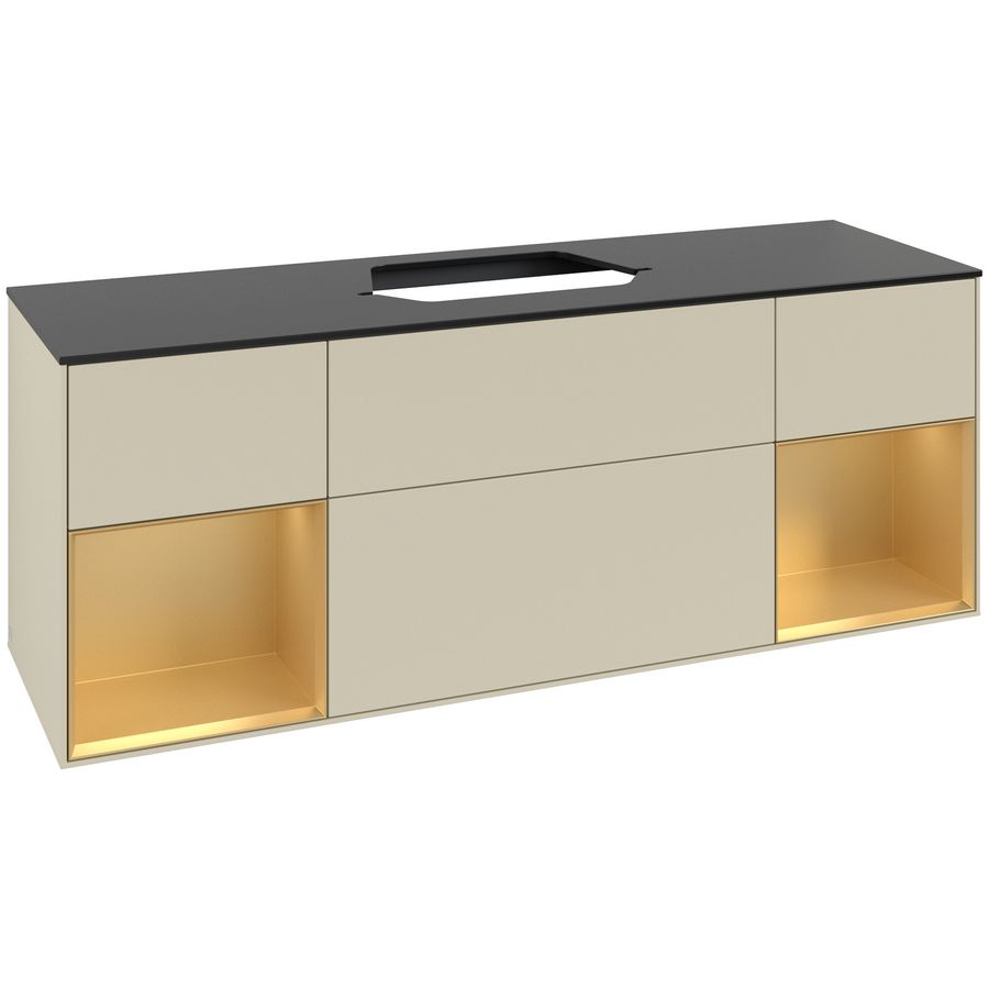 Wastafelonderkast Finion 1600x603x501mm S.Grey Matt Lacquer F452HFHJ