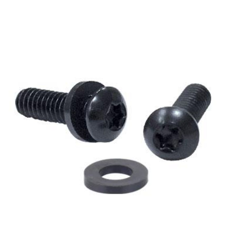 Doos a 100st. Schroef Torx T-30 6mm zwart Incl. ring