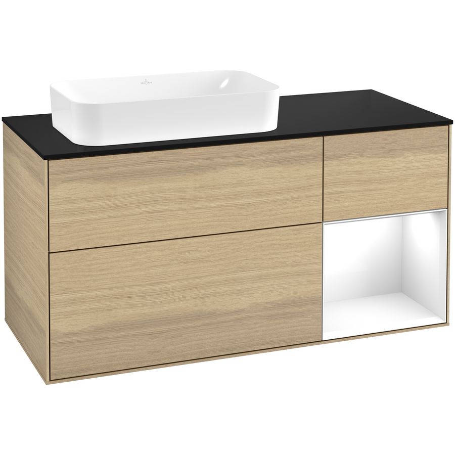 Wastafelonderkast Finion 1200x603x501mm Oak Veneer F692GFPC