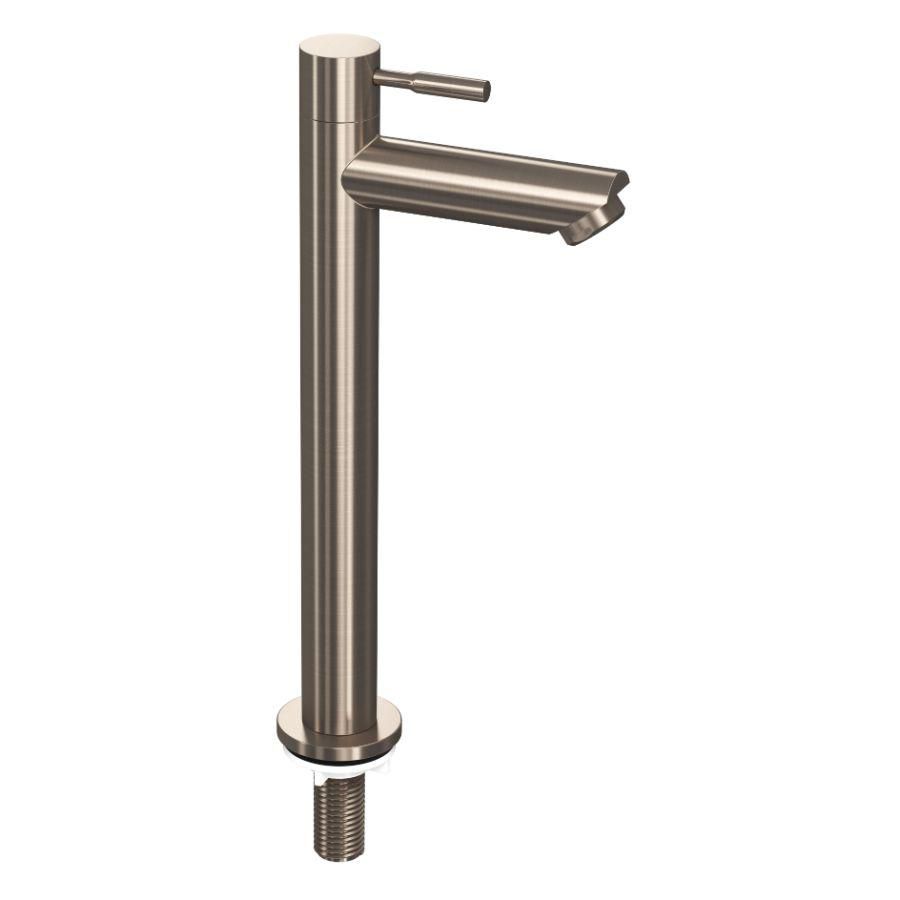 Fonteinkraan INK staand hoog model 1/2" sprong 95mm brushed nickel