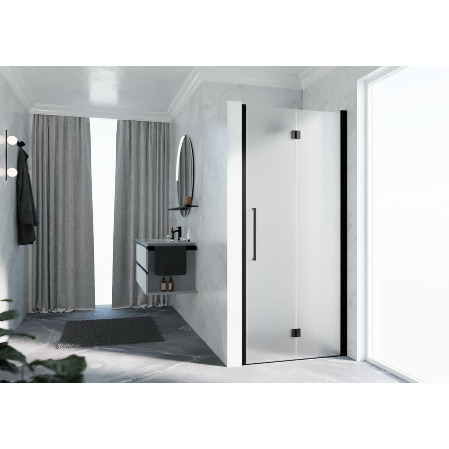 Vouwdeur Y21BS RE 1070-1110x2000mm zwart satin