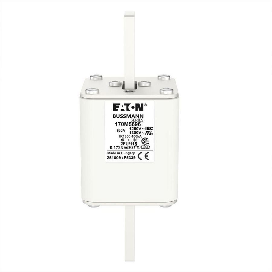 Zekering hoge snelheid 630A AC 1250V 100kA 2 61x77x1 VVE=3
