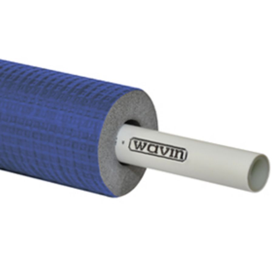 Rol a 25mtr. TIGRIS meerlagenbuis PEX/AL Buis+ 9mm isolatie blauw 25x2.5mm