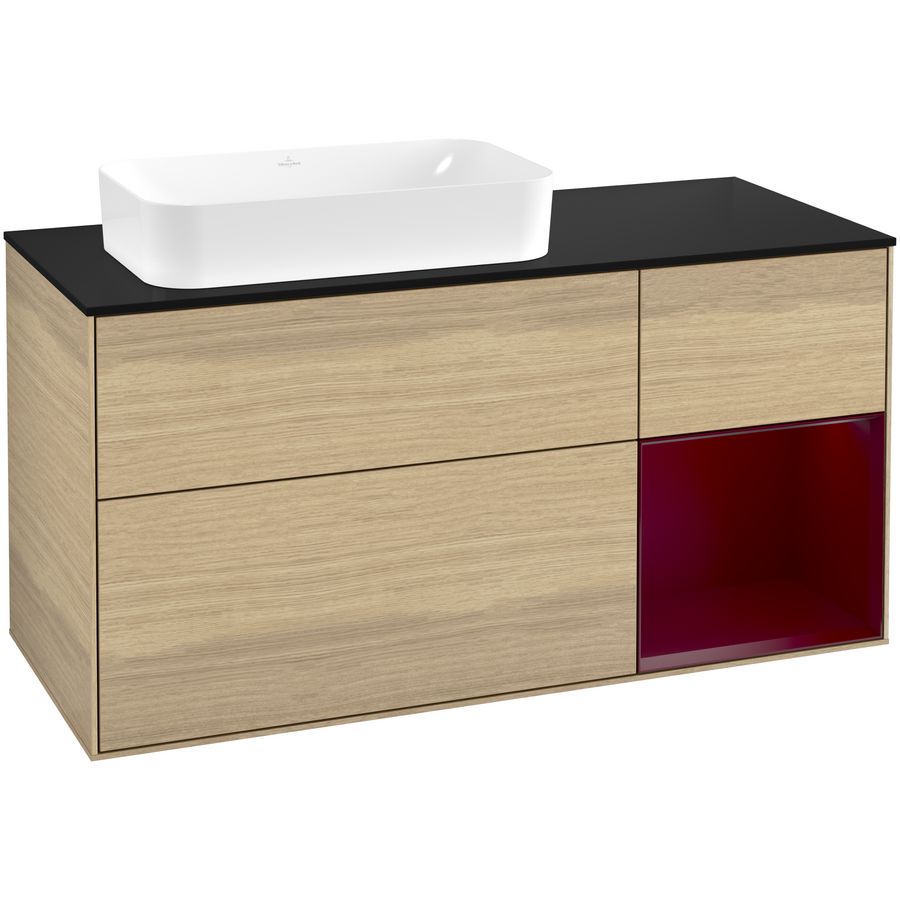 Wastafelonderkast Finion 1200x603x501mm Oak Veneer F692HBPC