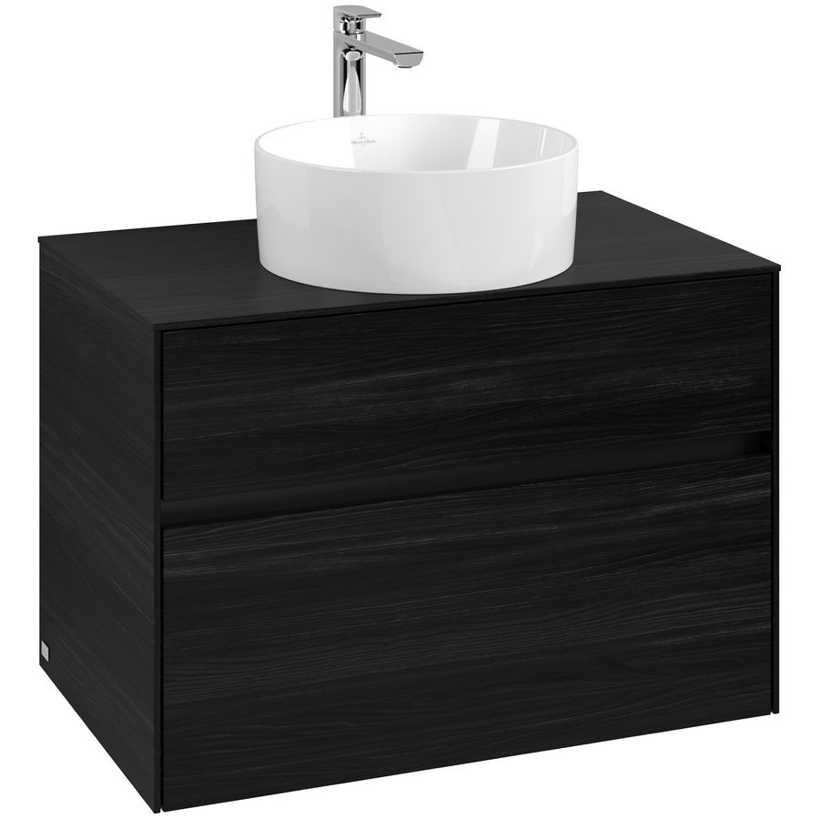 Wastafelonderkast Collaro 800x548x500mm Black Oak C037B0AB