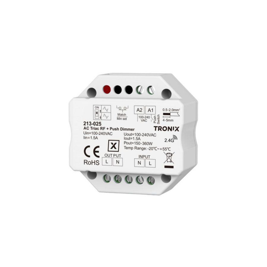 Controller RF SC 100-240V fase afsnijding inbouw