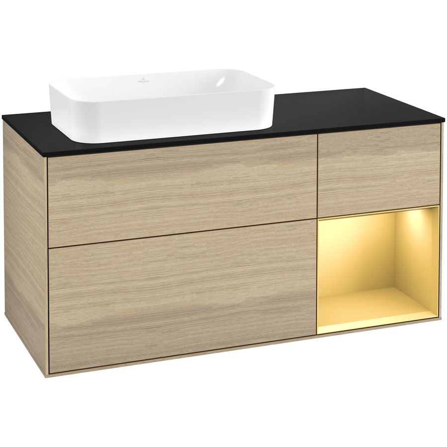 Wastafelonderkast Finion 1200x603x501mm Oak Veneer F692HFPC