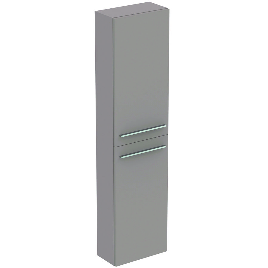 Kolomkast hoog LIFE-S 160x40cm 2x deur mat lichtgrijs