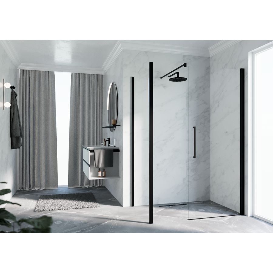 Zijwand Y2F1B 870-890x2000mm zwart helder