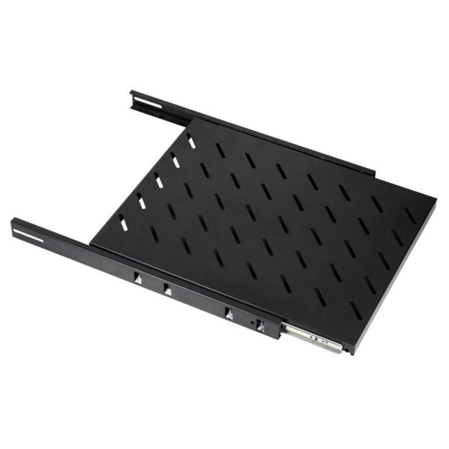 Plank uittrekbaar D350mm 1HU 600D kast geperforeerd