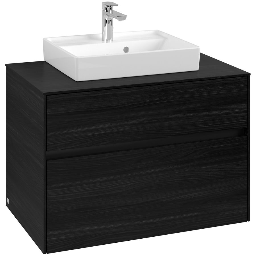 Wastafelonderkast Collaro 800x548x500mm Black Oak C069B0AB