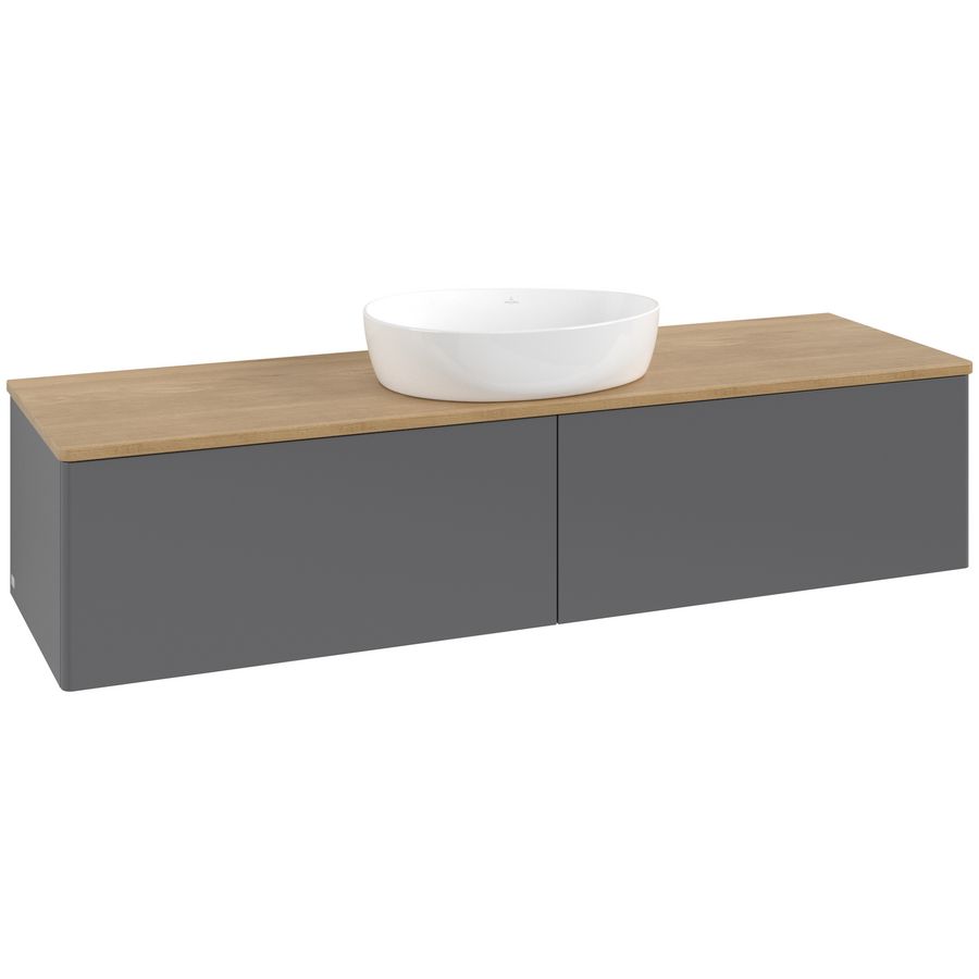 Wastafelonderkast Antao 1600x360x500mm Antr. Matt Lacquer K36011GK