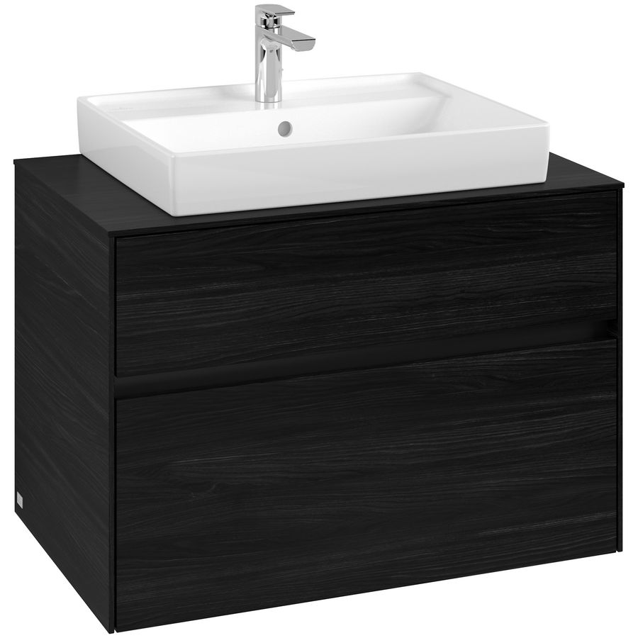 Wastafelonderkast Collaro 800x548x500mm Black Oak C08000AB