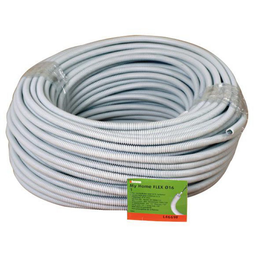 Rol a 100m. Kabel in flexbuis MyHome 16mm