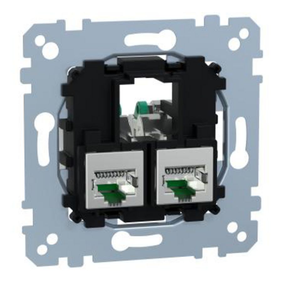 Sokkel RJ45 2-voudig CAT6A STP Actassi Merten