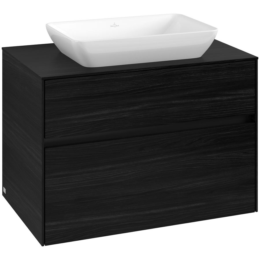 Wastafelonderkast Collaro 800x548x500mm Black Oak C108B0AB