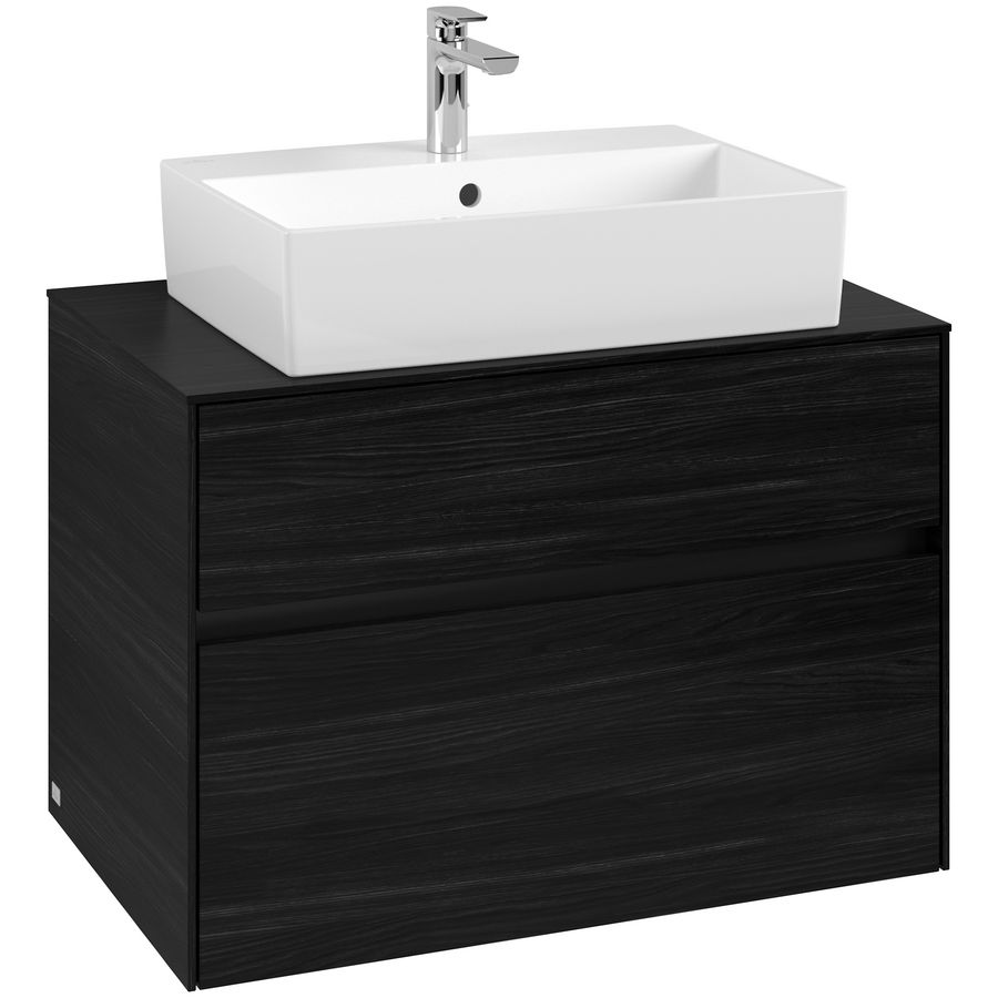 Wastafelonderkast Collaro 800x548x500mm Black Oak C12400AB