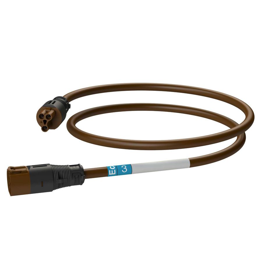 Koppelsnoer AW 3m 3x1,5 bruin Eca VVE=20