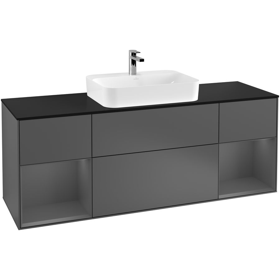 Wastafelonderkast Finion 1600x603x501mm Antr. Matt Lacquer G452GKGK