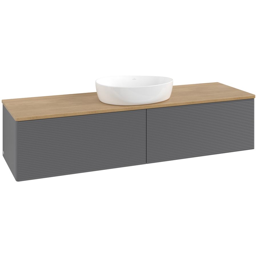 Wastafelonderkast Antao 1600x360x500mm Antr. Matt Lacquer K36111GK