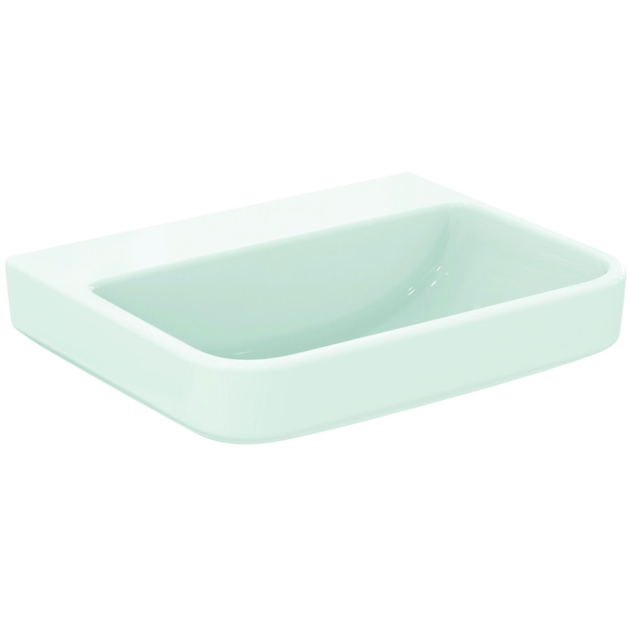 Wastafel 550x440x180mm z. kraangat z. overl gl wit sg i.life b